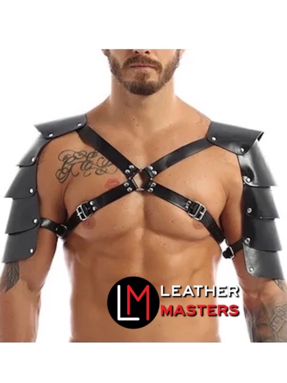Leather Masters Gladiator Harness 32-40" chest adjustable Vegan leather